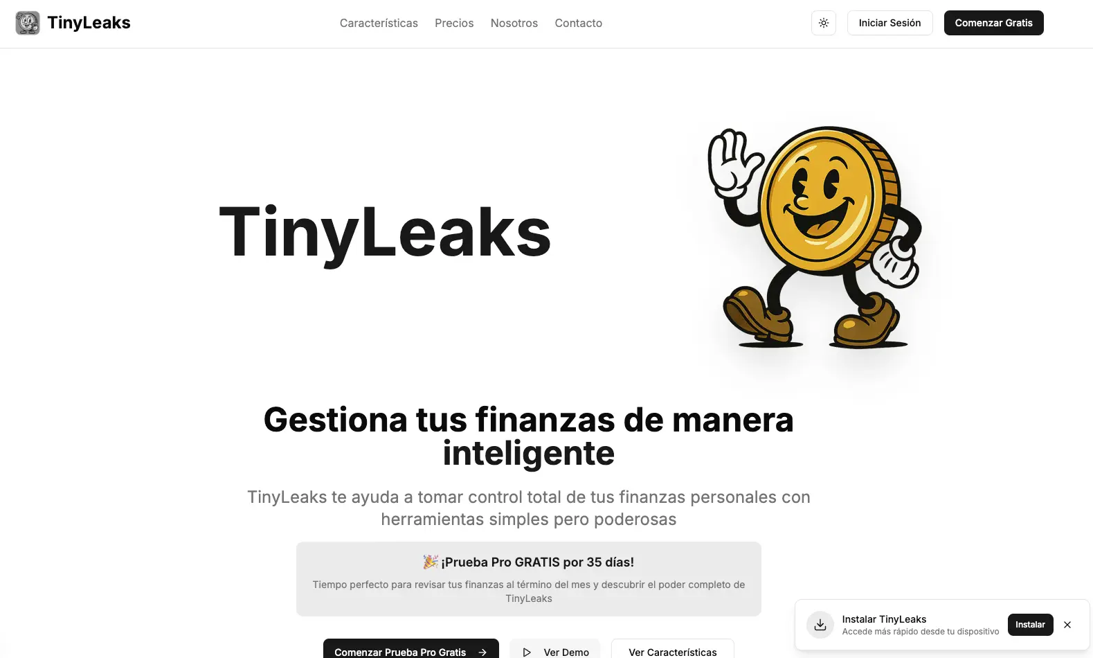 TinyLeaks Budget App
